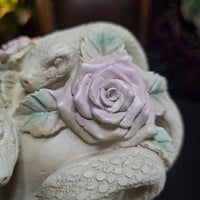 White Rose Serpent Skull