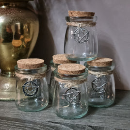 Corked Jar with pentacle charm