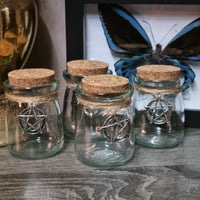 Corked Jar with pentacle charm