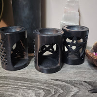 Black Soapstone Oil Burner