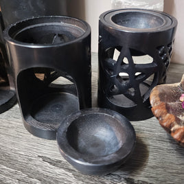 Black Soapstone Oil Burner