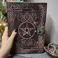 Large Leather Pentagram Journal