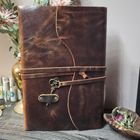 Large Leather Journal with Key