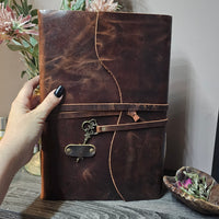 Large Leather Journal with Key