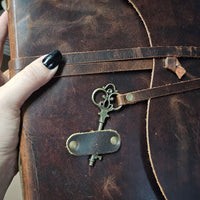 Large Leather Journal with Key