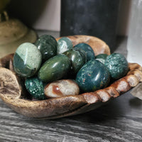 Moss Agate - tumbled stones