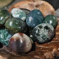 Moss Agate - tumbled stones