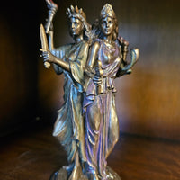 Hekate triple form ~ bronze statue