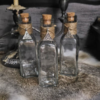 Square Bottle with Triquetra Charm