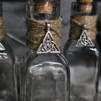 Square Bottle with Triquetra Charm