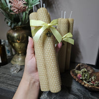 Handrolled Beeswax Candles - 3pk