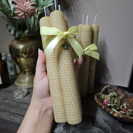 Handrolled Beeswax Candles - 3pk