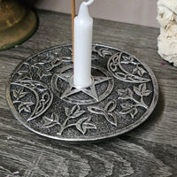 Triple Moon Incense & Candle Holder