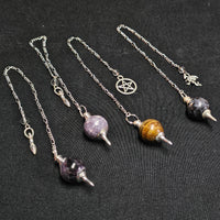 Assorted Crystal Pendulums - round