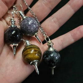 Assorted Crystal Pendulums - round