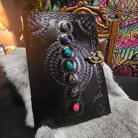 Black Leather Chakra Journal