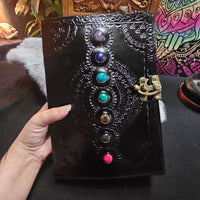 Black Leather Chakra Journal