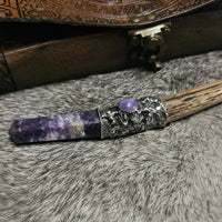 Lepidolite & Antler Wand