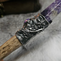 Lepidolite & Antler Wand