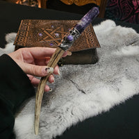 Lepidolite & Antler Wand