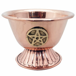 Copper Offering Bowl - pentagram