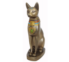 Bastet in Cat form ~ bronze statue