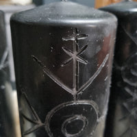 Hand Carved Protection Candle