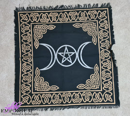 Triple Moon Pentagram Altar Cloth