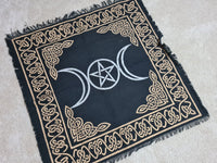 Triple Moon Pentagram Altar Cloth
