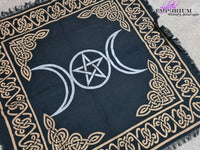 Triple Moon Pentagram Altar Cloth