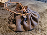 Wooden Runes in Faux Suede Bag