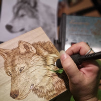 Wolf Wooden Chest