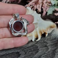 Dragon with Carnelian - Sterling Silver