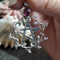 Vine Leaf Pentacle - Sterling Silver