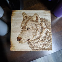 Wolf Wooden Chest