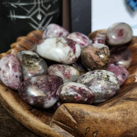 Pink Tourmaline in Quartz - Tumbled stones