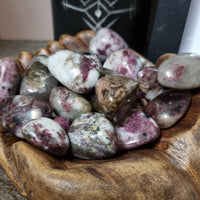 Pink Tourmaline in Quartz - Tumbled stones