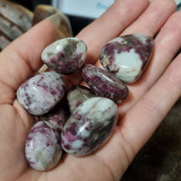 Pink Tourmaline in Quartz - Tumbled stones