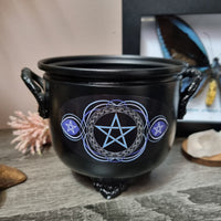 Medium Tin Cauldron -pentagram