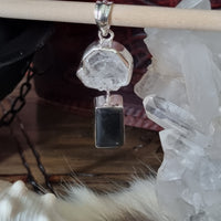 Herkimer & Shungite Pendant #01