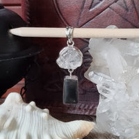 Herkimer & Shungite Pendant #01