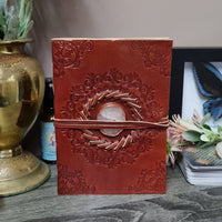 Leather Journal with Stone