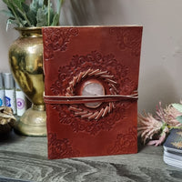 Leather Journal with Stone