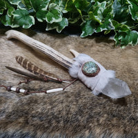 Large Antler Wand with Turquoise