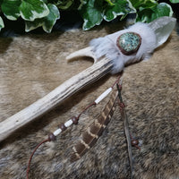 Large Antler Wand with Turquoise