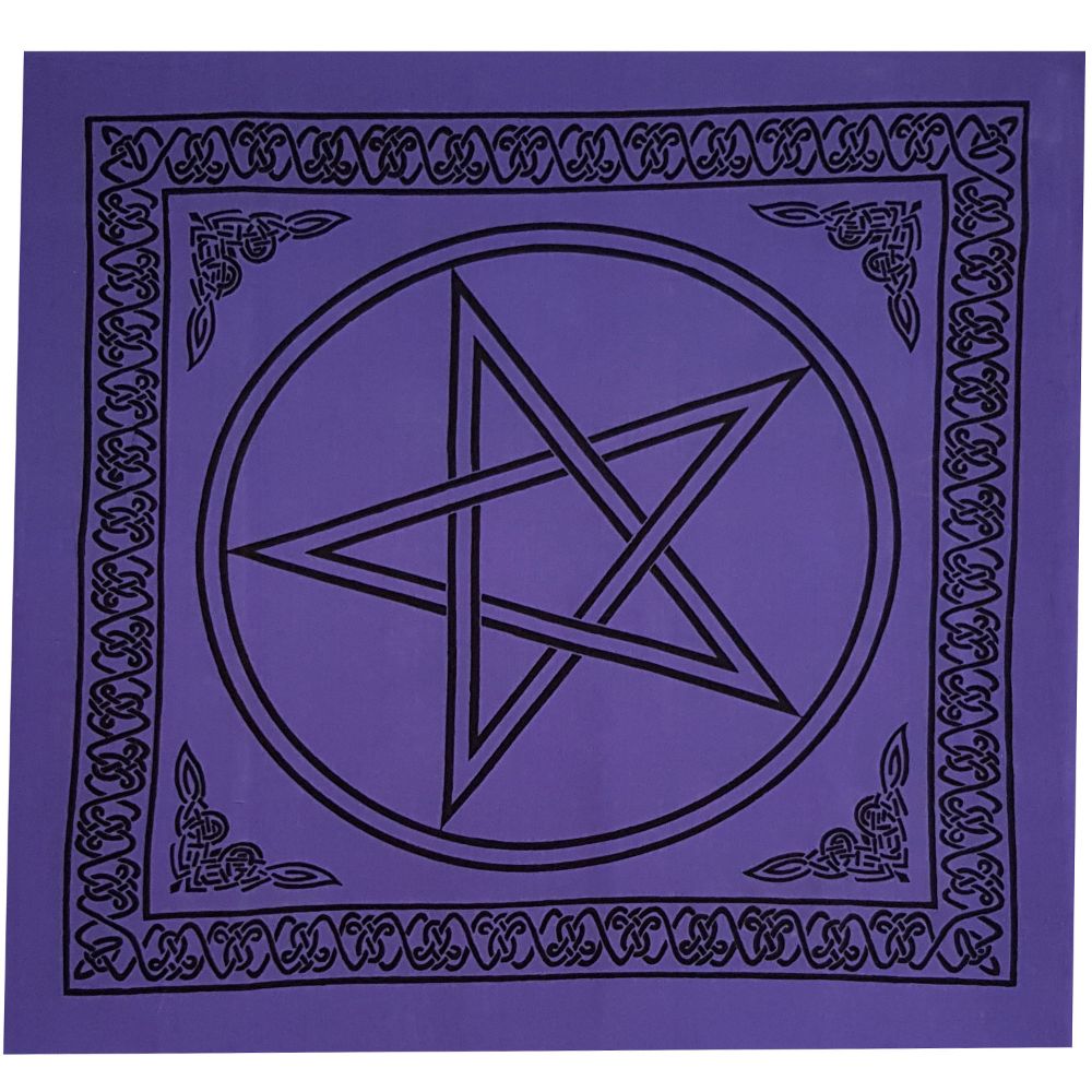Purple Pentacle Altar Cloth