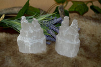 Selenite / Satin Spar Towers - Twins