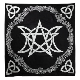 Triple Moon Pentagram Altar Cloth