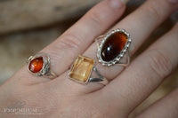 Amber Rings - Sterling Silver