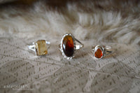 Amber Rings - Sterling Silver